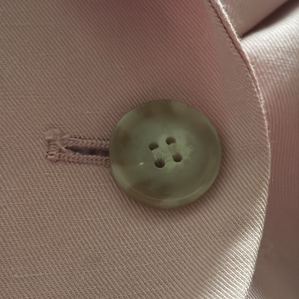 LOFT light pink blazer single button front lyocell linen‎ blend suit jacket Sz 0 - Picture 7 of 9
